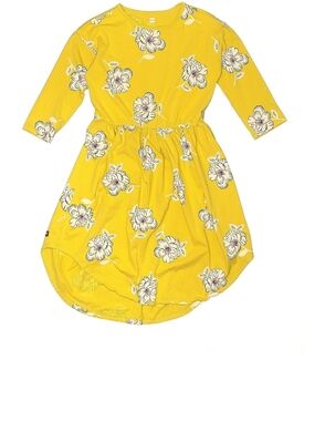Tea Collection Yellow Floral Scoop Neck Dress